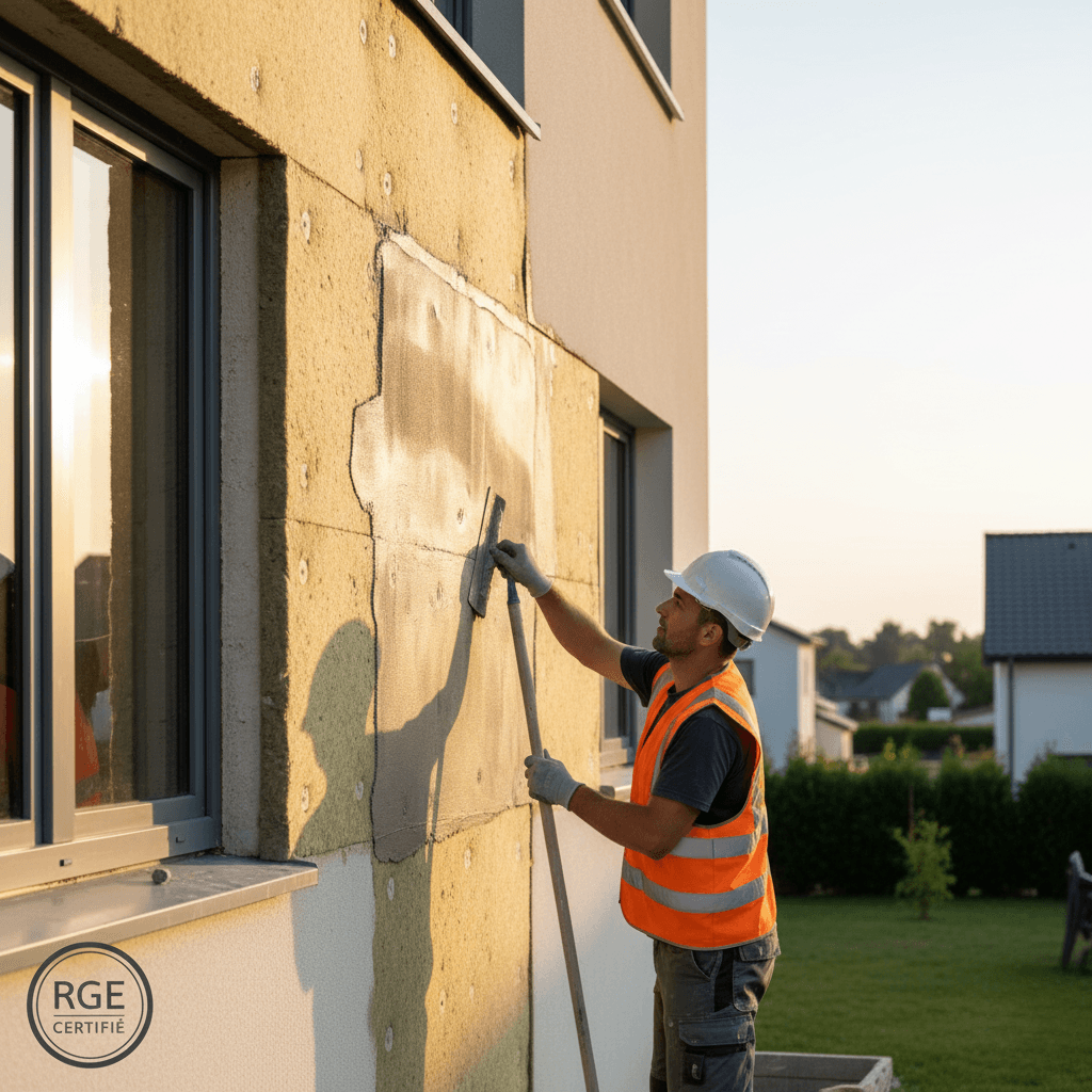 Isolation thermique par l’extérieur - Maison moderne avec façade isolée
